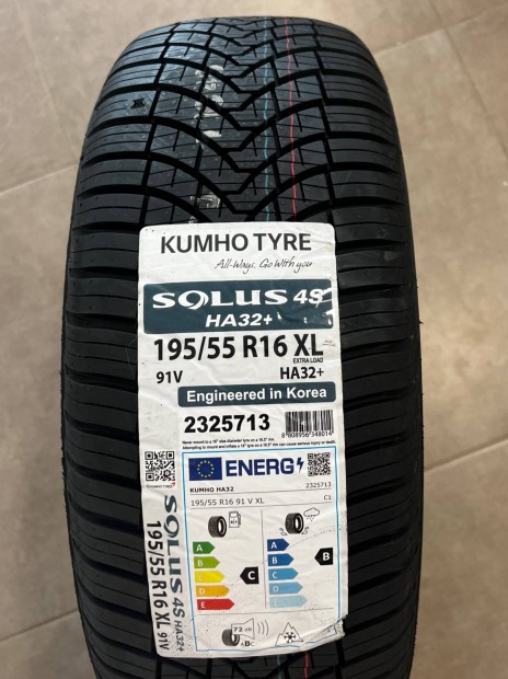 Kumho Solus ngyvszakos gumi 195/55 R16