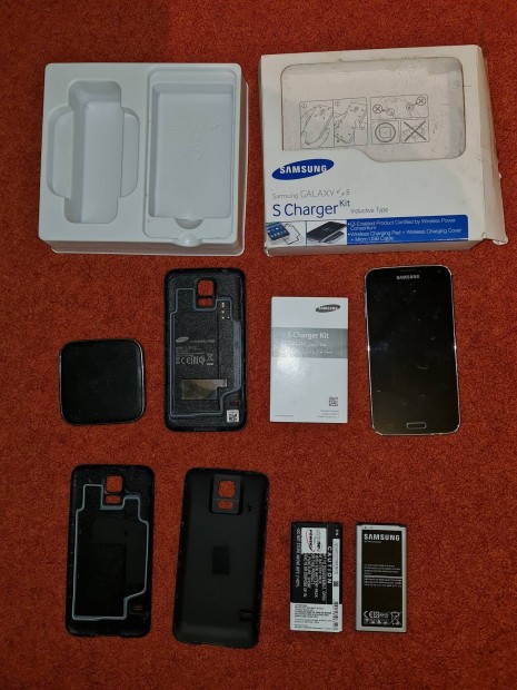 Kurizum! Szett! Galaxy S5 gyri wireless kit, s j dupla akku!