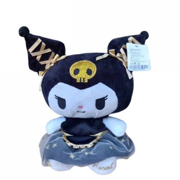 Kuromi plss gyerekeknek 25cm, Fekete-Arany