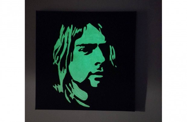 Kurt Cobain utn-vilgt akril portr