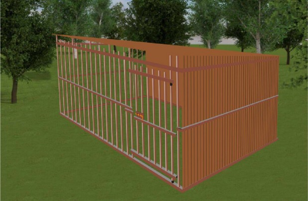Kutyakennel KL Prémium T, 3 x 2 m/ V. mogyoró fa, H/ J fed. 20Z. v.ba