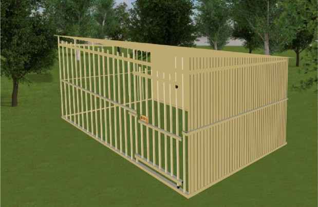Kutyakennel KL Prémium T, 3 x 2 m/homok H/ J fed. 20 homok, országos i