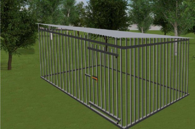 Kutyakennel KL Tervezhető, 3 x 3 m 20 Fcső, országos ingyenes szállítá