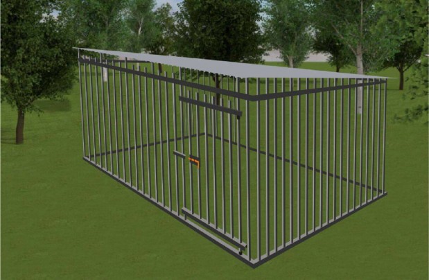 Kutyakennel KL Tervezhető, 3 x 3 m 20 Fzár országos ingyenes szállítás