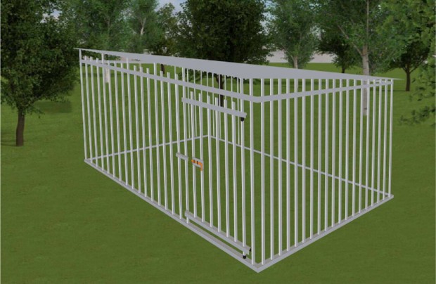 Kutyakennel KL tervezhető, 3 x 3 m/ Hzárt, országos ingyenes szállítás