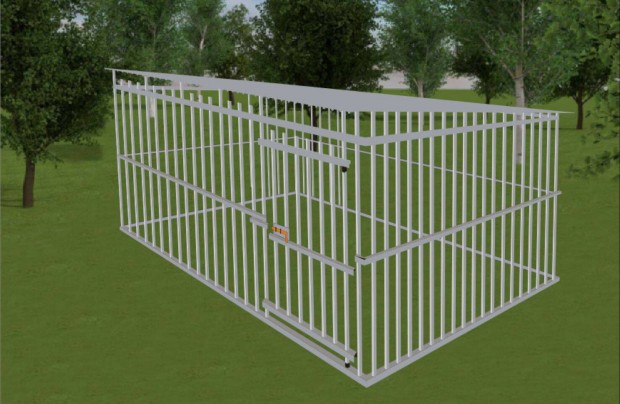 Kutyakennel Stamdard KL 20, heg/hor/20. 2X2 m. Ingyenes szállítással,