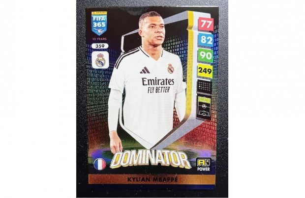 Kylian Mbapp PSG Dominator focis krtya Panini FIFA 365 2025