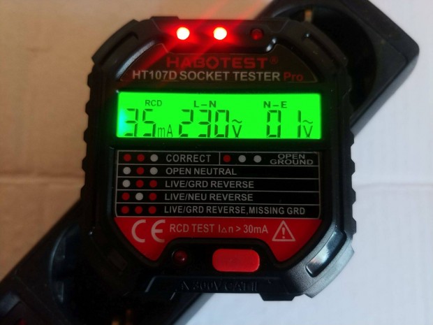 LCD Konnektor teszter tesztel AC 230 Volt