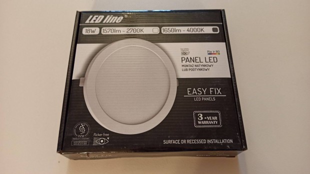 LED LINE Panel EASY Fix 18W 4000K 1650LM 3 db