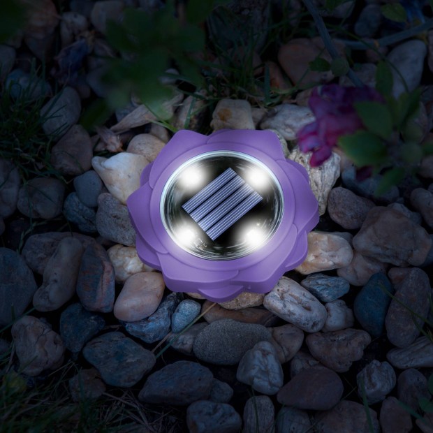 LED-es leszrhat szolr lmpa - lila - hidegfehr - 11,5 x 2,3 cm