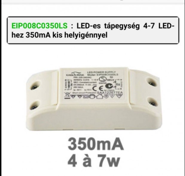 LED-es tpegysg 4-7 LED-hez 350mA 