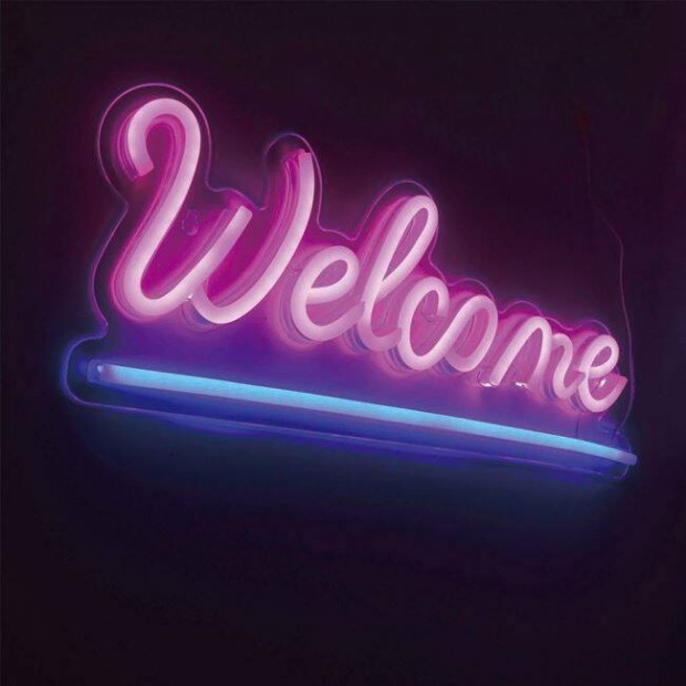 LED neon lmpa rzsaszn s kk "Welcome" 41x16cm