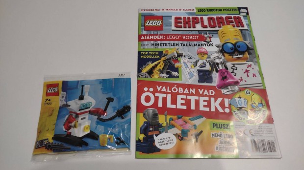 LEGO 11962 polybag robot, j, bontatlan + LEGO Explorer jsg -