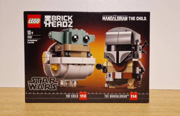 LEGO 75317 Brickheadz - The Mandalorian and The Child bontatlan, j