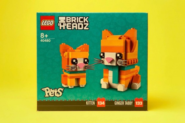 LEGO Brickheadz 40480 Ginger Tabby & Kitten, j, Bontatlan