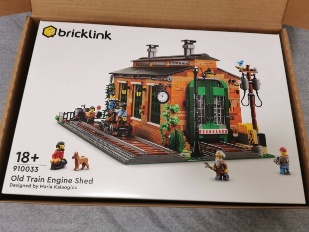 LEGO Bricklink 910033 Old Train Engine Shed/Rgi vasti szerelcsarnok