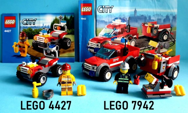 LEGO City 4427 Fire ATV s 7942 Off Road Fire Rescue tzoltautk
