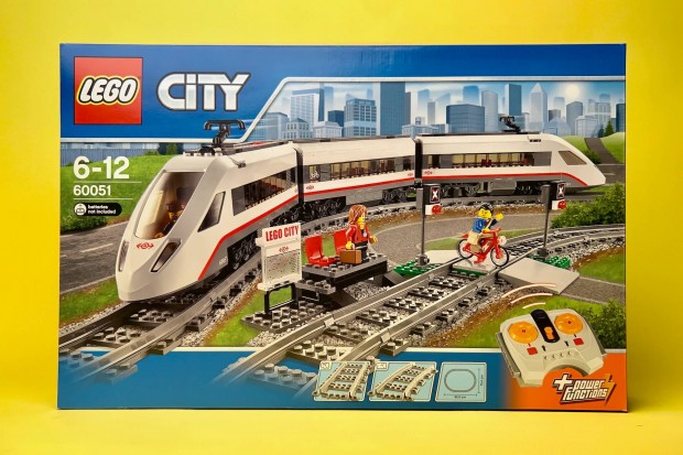 LEGO City 60051 High-speed Passenger Train, Uj, Bontatlan