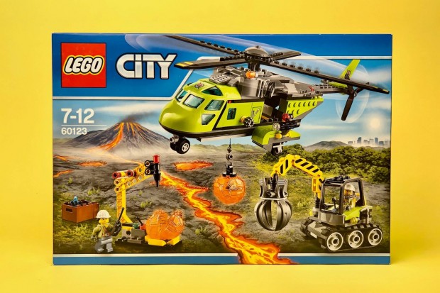 LEGO City 60123 Volcano Supply Helicopter, Uj, Bontatlan