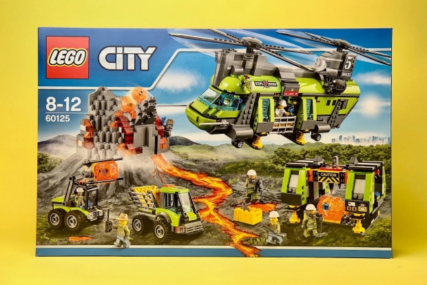 LEGO City 60125 Vulknkutat teherszllt helikopter, Uj, Bontatlan