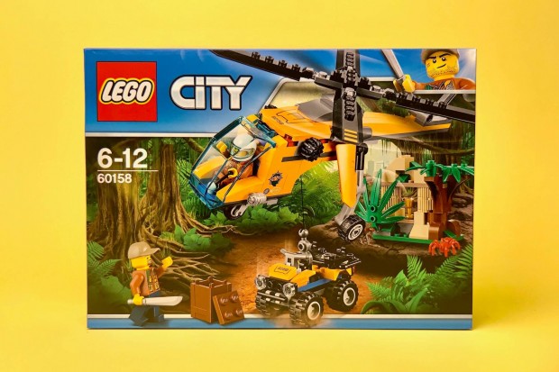LEGO City 60158 Dzsungel teherszllt helikopter, Uj, Bontatlan
