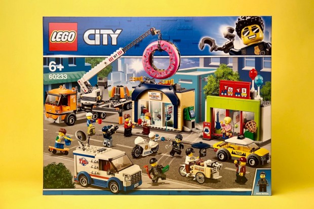 LEGO City 60233 Donut Shop Opening, Uj, Bontatlan