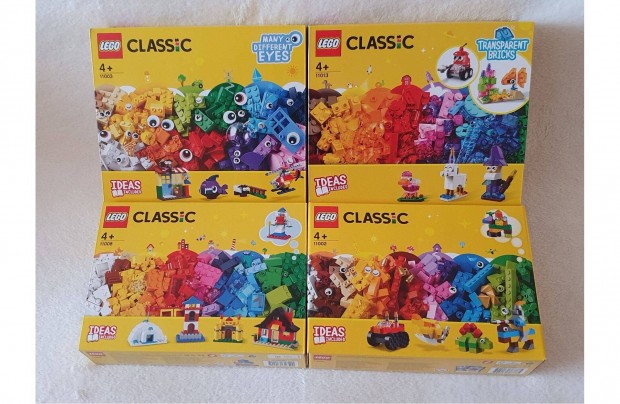 LEGO Classic kszletek (11002, 11003, 11008, 11013) j!