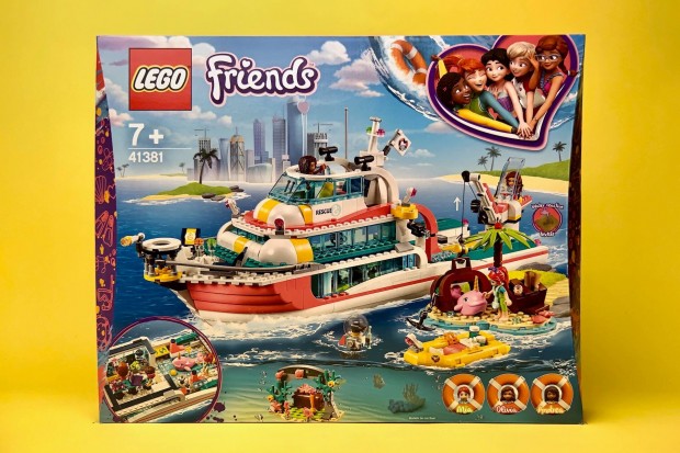 LEGO Friends 41381 Rescue Mission Boat, Uj, Bontatlan