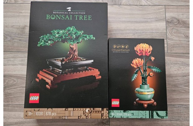 LEGO Icons Bonsai fa 10281 s Krizantm 10368 bontatlan egytt elad!