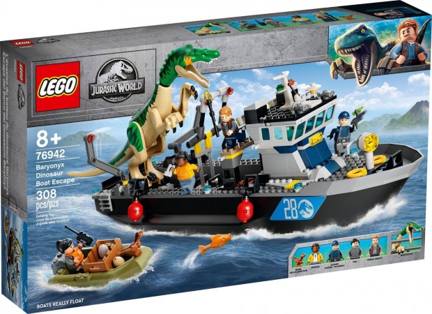 LEGO Jurassic World 76942 Baryonyx Dinosaur Boat Escape j, bontatlan