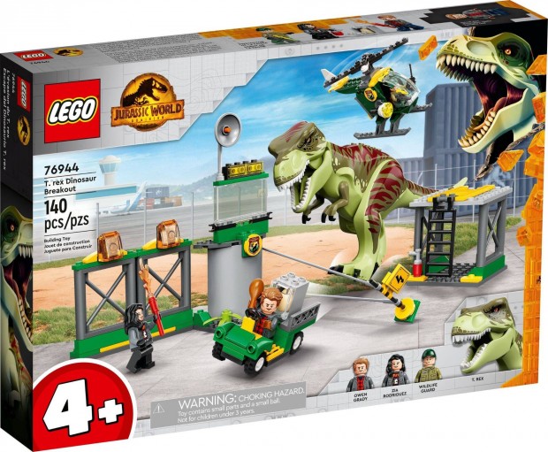 LEGO Jurassic World 76944 T. rex Dinosaur Breakout j, bontatlan