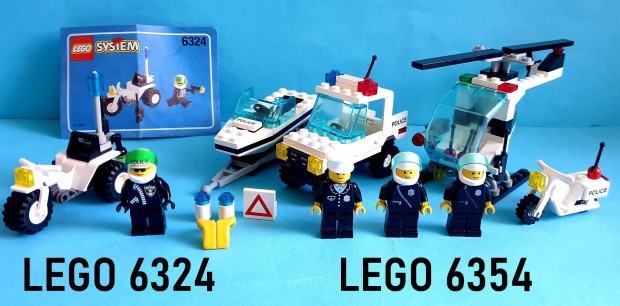 LEGO Legoland 6354 Pursuit Squad, 6324 Chopper Cop, hinytalan