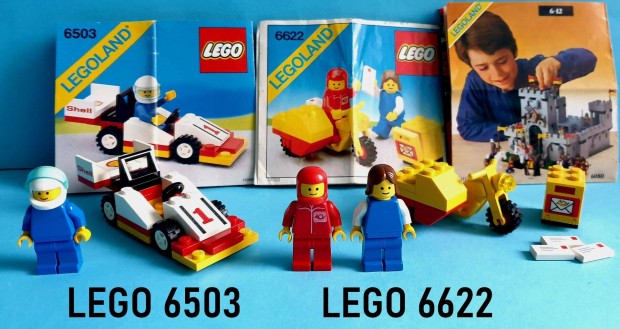 LEGO Legoland 6503 Sprint Racer, 6622 Mailman on Motorcycle, tmutat