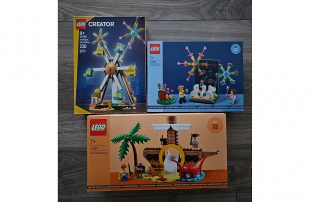 LEGO Limitált Ünnepség 40758 40689 Kalózhajós játszótér 40589 új eladó