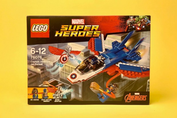 LEGO Marvel 76076 Captain America Jet Pursuit, Uj, Bontatlan
