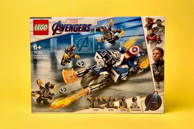 LEGO Marvel 76123 Captain America Outriders Attack, Uj, Bontatlan