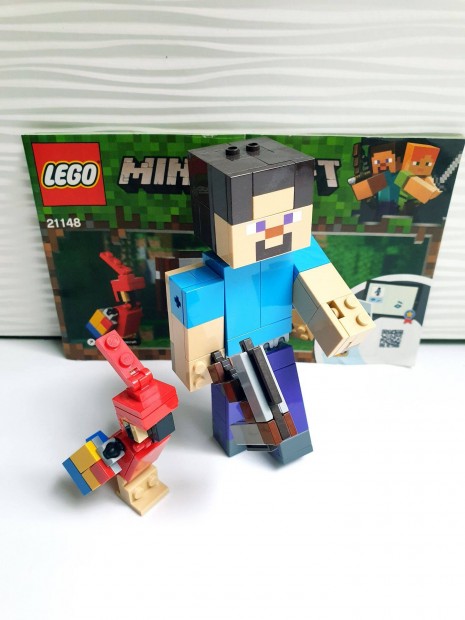 LEGO Minecraft 21148 - Bigfig Steve papagájjal
