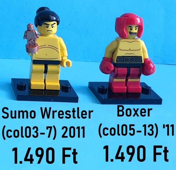 LEGO Minifigura (3.4.5. szria): Sumo Wrestler, Boxer, Soccer Player