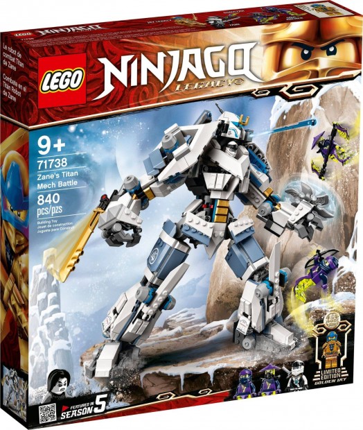 LEGO Ninjago 71738 - Zane mechanikus Titnjnak csatja / robot (j)
