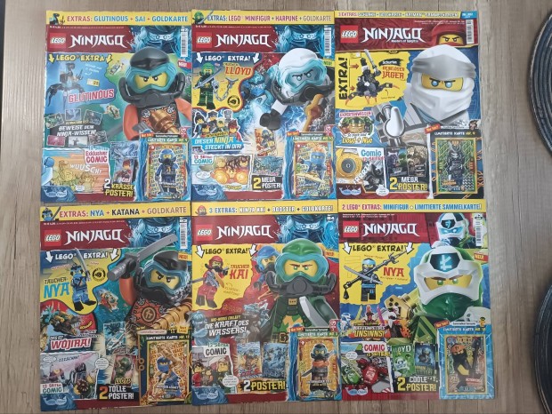 LEGO Ninjago magazin, jsg 6db nmet nyelv 