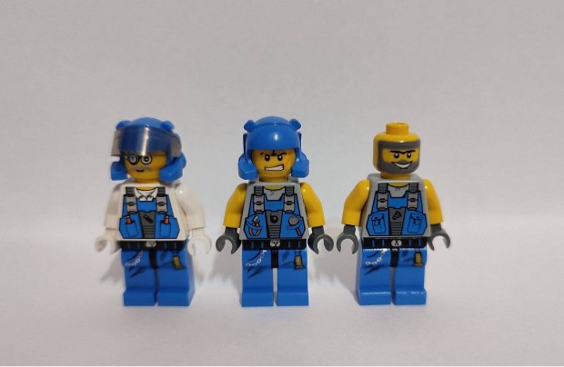 LEGO Power Miners minifigurk (Rex, Brains, Duke)