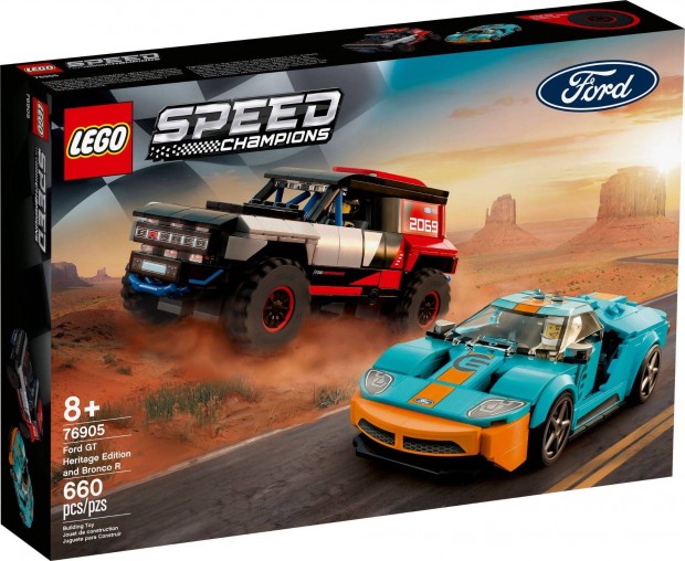 LEGO Speed Champions 76905 Ford GT Heritage Edition and Bronco R j, b