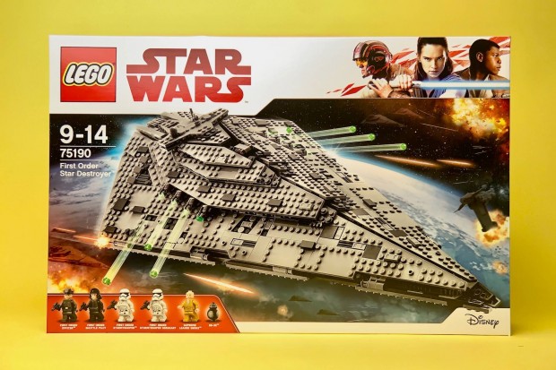 LEGO Star Wars 75190 First Order Star Destroyer, Uj, Bontatlan
