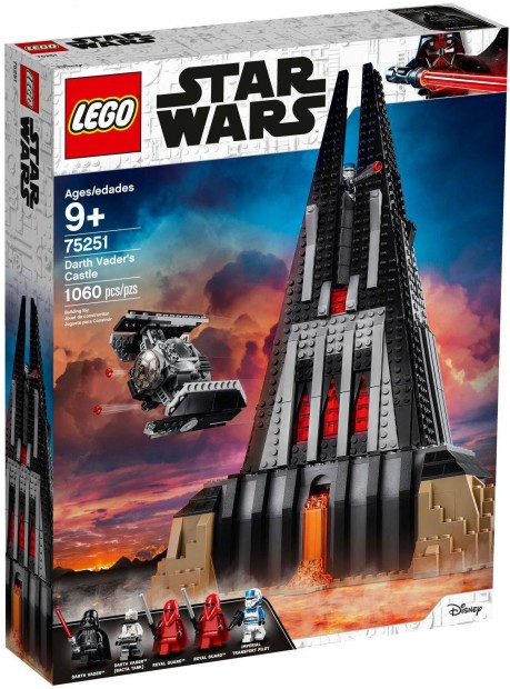 LEGO Star Wars 75251 Darth Vader's Castle bontatlan, új