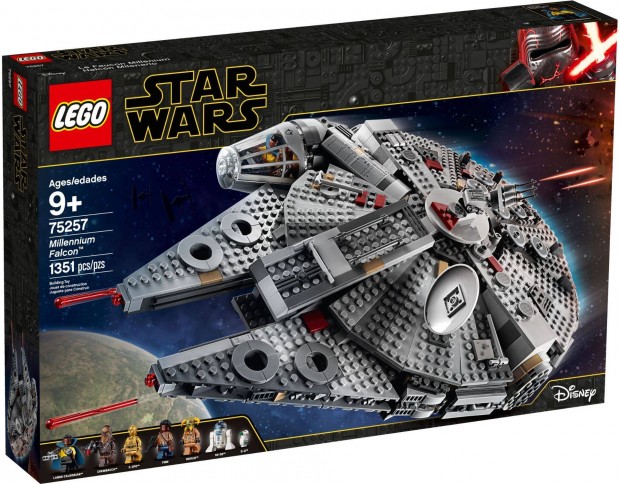 LEGO Star Wars 75257 Millennium Falcon bontatlan, új