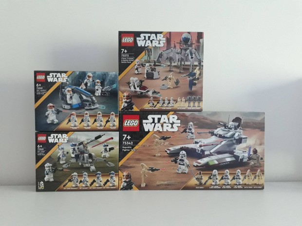 LEGO Star Wars 75342 + 75345 + 75359 + 75372 Klnkatonk Bontatlan j