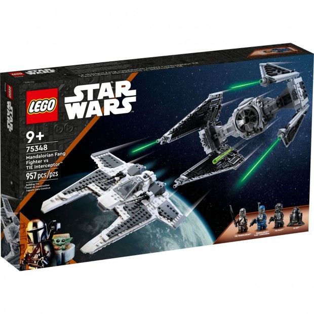 LEGO Star Wars 75348 Mandalorian Fang Fighter vs TIE Interceptor -