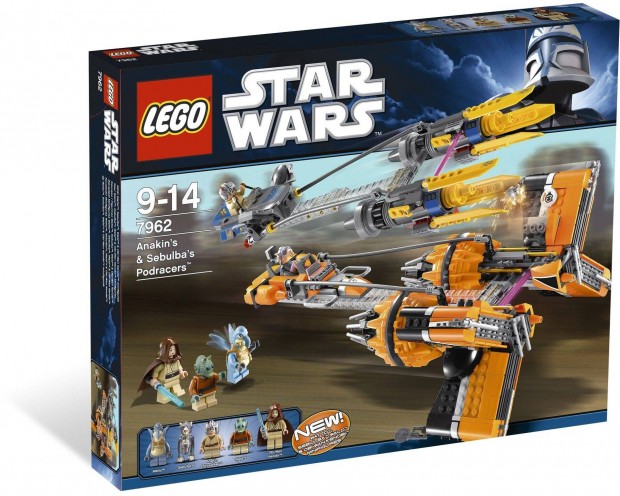 LEGO Star Wars 7962 Anakin Skywalker and Sebulba's Podracers új, bonta