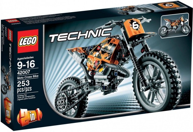 LEGO Technic 42007 Motocross motorkerkpr Bontatlan