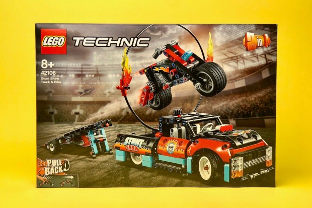 LEGO Technic 42106 Stunt Show Truck & Bike, Uj, Bontatlan